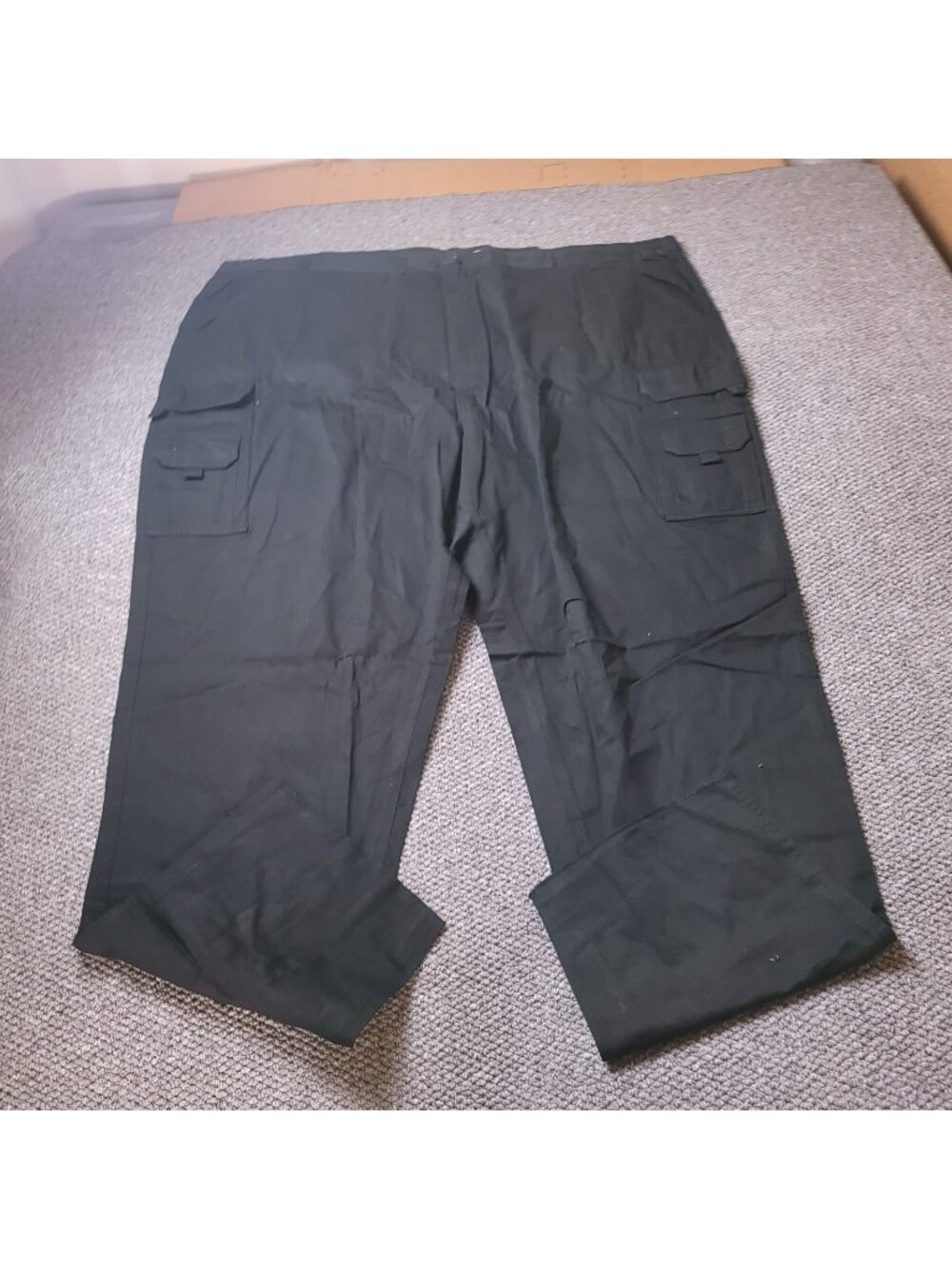 KingSize Cargo Pants Mens 60 x38L Big Tall Khaki Elastic LL Chino Black